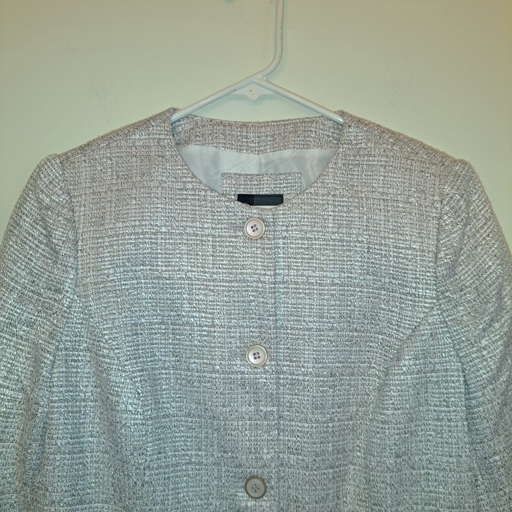The Limited Blazer Women's Size Medium Tweed Peplum Herringbone Jacket New